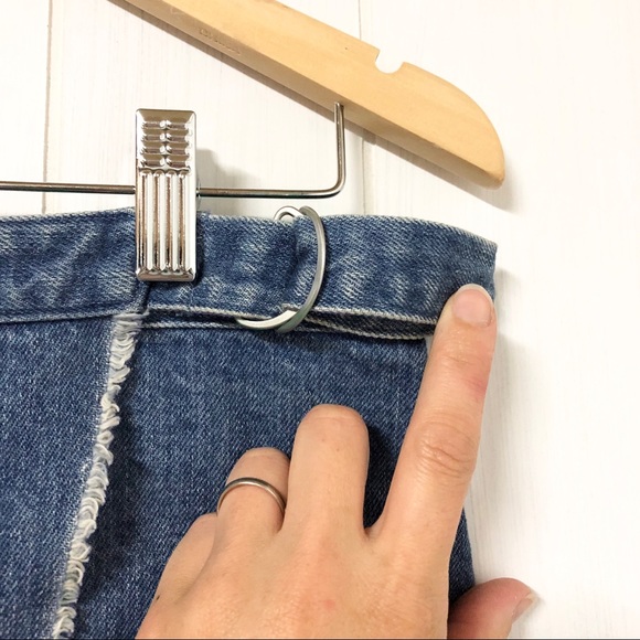 Club Monaco Denim Wrap Skirt Size 4 - Picture 2 of 8